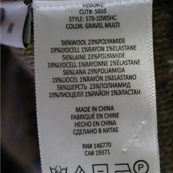 Re/Done 60s Shrunken Sweater in Gravel Multi M Wool Blend - Picture 12 of 13